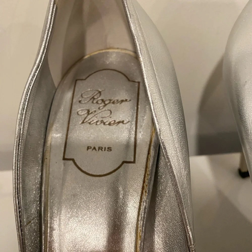 Roger Vivier Silver Buckle Heels - Picture 7 of 15